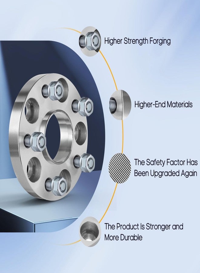OCPTY 5x4.5 to 5x4.5 Wheel Spacers 1inch (25mm) Spacers 5x114.3 64.1mm Hub Bore 12x1.5 Thread Hubcentric Wheel Spacers Adapters fit for 2015-2017 for TLX 2006-2015 for Civic (2PCS) - Image 4